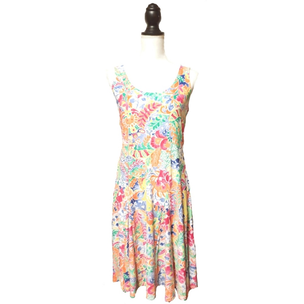 Ralph Lauren Women's Sleeveless Floral Dress Sz M
